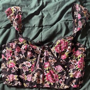 VS FLORAL CORSET TOP
